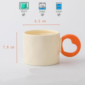 M Regalo creativo per la casa personalizzato per il tocco di mano mano manopola <span class=keywords><strong>amore</strong></span> facile da pulire tazze in ceramica di colore solido - Product Image 5