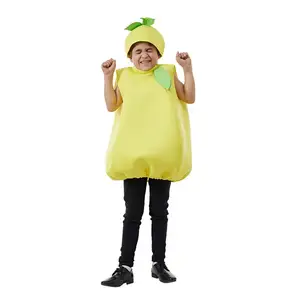 Hot Sale Funny Fruit & Veggie Costume Halloween Lemon Costume for Kid One Size Kids Costume Wholesale