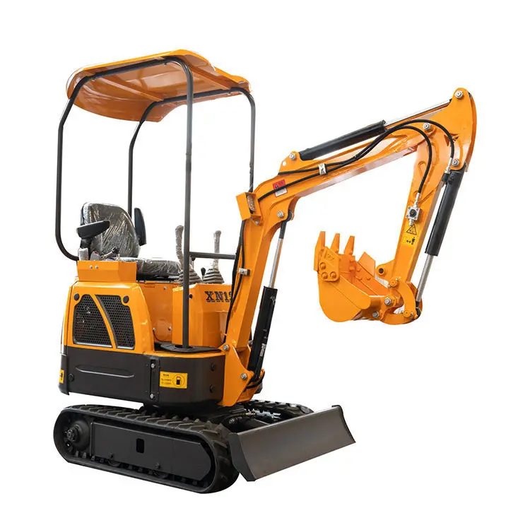 Excavator With Japan Made Engine 1ton XN12 Mini Mini Excavator RHINOCEROS Smallest Digger Farm Machinery With Free Bucket For Sale