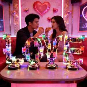 Soporte Luminoso para Vasos de Chupito con Forma de Corazón para Bar, Fiesta, KTV, Estante para Cócteles con Luz LED, Soporte para 520 Vasos - Product Image 1