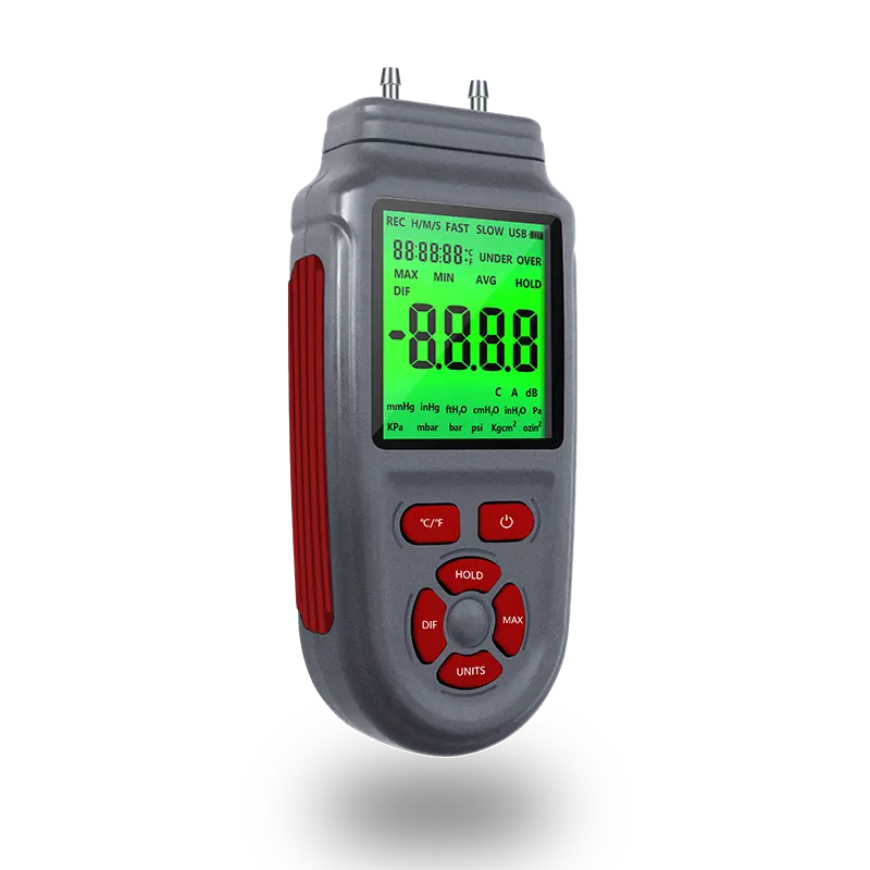 Medidor de pressão diferencial de ar, detector de medição de pressão de gás