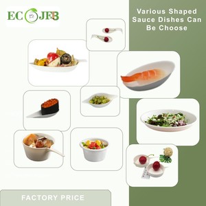 ECO JFB 2025 OEM High Quality Biodegradable Sugarcane Bagasse Sauce Dish <strong>Plate</strong> Food Tasting <strong>Disposable</strong> <strong>Plates</strong> - Product Image 3