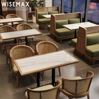 WISEMAX FURNITURE Mobilier commercial de style sud-est asiatique, canapé en bois, table et chaises de loisirs pour restaurant