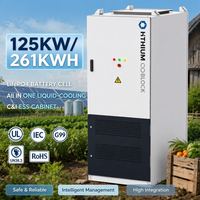 Batterie HiTHIUM LifePO4 125 kW 261 kWh, armoire de stockage d'énergie BESS à refroidissement liquide avec 8000 cycles pour l'énergie solaire agricole