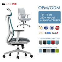 Chaise de bureau ergonomique avec repose-pieds et appui-tête, chaise de bureau pivotante de loisirs, chaise de bureau en maille pour personnes de grande taille