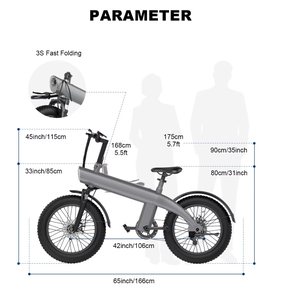 จักรยานไฟฟ้าล้อโต 750W สำหรับผู้ใหญ่และวัยรุ่น รุ่น Moped Dirt Ebike ยาง 20 นิ้ว ความเร็วสูง สำหรับขี่ในเมือง ถนน และภูเขา รุ่น ECS306 ECS306 - Product Image 3