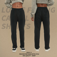 Nouveau pantalon de survêtement pour homme 365G en micro-velours, avec cordon de serrage, taille mi-haute, coupe ample, style décontracté urbain, pantalon droit en velours