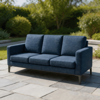 Tissu d'ameublement en oléfine alternatif Sunbrela, motif uni, anti-UV, imperméable, antidérapant, résistant à la décoloration pour canapé de patio extérieur