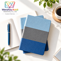 Carnet de notes moderne en cuir PU grainé à blocs de couleur, couverture rigide, personnalisable avec logo, idéal pour le bureau, la promotion, la vente en gros et les étudiants