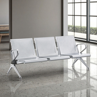 Chaises durables en acier laminé à froid de haute qualité, 3 places, pour événements intérieurs et extérieurs, légères, empilables, location pour fêtes