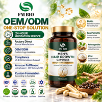 Capsules de Soutien Capillaire, Capsules de Soutien Capillaire à la Biotine, au Palmier Nain, à l'Ashwagandha et au Zinc, Complément Alimentaire pour la Santé des Cheveux, OEM ODM Marque Privée