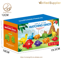 Vente en gros de numéros assortis Jouet à moteur fin Reconnaissance de numéros double face Jouet d'apprentissage de comptage de dinosaures d'âge préscolaire pour les tout-petits