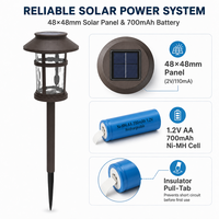 Lampes solaires d'extérieur étanches 3000K LED Chaud Bronze Pagode Cage pour Jardin, Aménagement Paysager, Pelouse, Allée