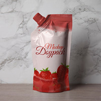 Op maat bedrukte 4oz 7oz mango fruitsap vloeistofzakken met tuit, aangepaste kleur verpakking, plastic drinkzakjes