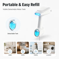 Défroisseur Vapeur Portable Mini à Aspiration Manuelle, Réservoir d'Eau Amovible à Auto-Aspiration, Arrêt Automatique, Certifié ROHS, Meilleure Vente