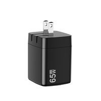 Nouveau câble de données rétractable pliable Us Plug chargeur mural USB 65w PD Qc3.0 chargeur mural Usb c chargeur super rapide pour samsung S30