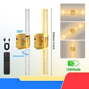 Lampe murale LED d'intérieur gratuite avec bande longue, installation magnétique, télécommande, intensité réglable pour salon - Product Image 2