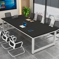 Table de conférence contemporaine réglable en MDF pour immeuble de bureaux, usage commercial, mobilier de bureau