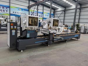 Nhôm Hồ Sơ Cnc Đúp Mitre Cắt Saw 2 Thủ Trưởng Cửa Sổ Chế Tạo Máy - Product Image 3