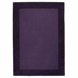 Tapis en laine douce violette moderne fait main, tissé sur mesure, lavable, adapté aux animaux domestiques, réversible, antidérapant, idéal pour le salon et les pique-niques - Product Image 2