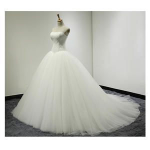 Robes de mariée NDB10327, style français, <span class=keywords><strong>bustier</strong></span> en dentelle, <span class=keywords><strong>robe</strong></span> à épaules dénudées, <span class=keywords><strong>princesse</strong></span>, tube top - Product Image 3