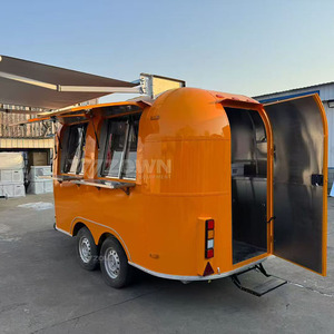 Vintage Mobile Food Cart Fully Equipped Catering Trailer Outdoor <b>BBQ</b> Ice Cream Vending Stall for Festival - Product Image 3