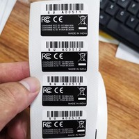 Etiquetas Personalizadas Negras para Productos Electrónicos, Resistentes al Agua, al Aceite y a los Arañazos, con Número de Serie Secuencial para Cámaras