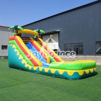 Toboggan aquatique gonflable géant de haute qualité pour adultes, toboggan aquatique gonflable commercial, grand toboggan aquatique gonflable avec piscine