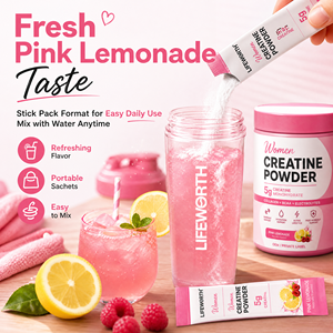 Lifeworth <strong>Creatine</strong> for Women <strong>Micronized</strong> <strong>Creatine</strong> Monohydrate Powder with Collagen for Glute Strength Support, Boosts Energy - Product Image 4