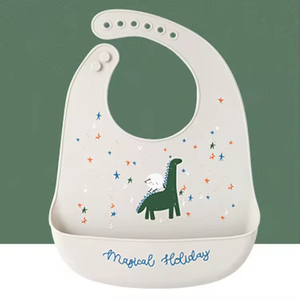 Juego de Baberos de Silicona para Bebé, Impermeables, con Estampado, para Niños Pequeños, Vajilla para la Hora de Comer, Logotipo Personalizado, Venta al por Mayor - Product Image 5