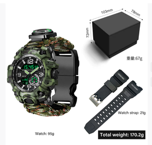DFS10 Customizable Multifunctional LOGO Outdoor <b>Compass</b> Hiking Survival Tactical <b>Watch</b> <b>With</b> Whistle Fire Starter - Product Image 4