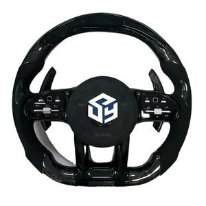 พวงมาลัยคาร์บอนไฟเบอร์ฟอร์จ สำหรับรถยนต์เมอร์เซเดสเบนซ์ <span class=keywords><strong>AMG</strong></span> รุ่น A E S C Class <span class=keywords><strong>C36</strong></span> G63 C43 <span class=keywords><strong>W202</strong></span> W203 W204 W205 W206 W207 W166 W167 - Product Image 2