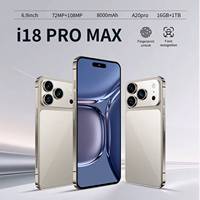 Smartphone Android 15 18 Pro Max >7" 5G/LTE AMOLED Octa Core HD 108MP 16GB/1TB 8000mAh 120Hz Double SIM Anglais