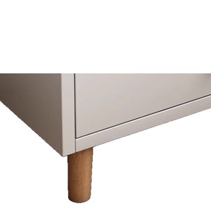 Simple modern bedside table with solid wood legs, <b>small</b> and easy-to-use bedroom storage <b>cabinet</b>, 2025 new style bedside shelf. - Product Image 2