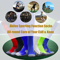 Chaussettes de football Chaussettes de compression de sport Sports en gros pour hommes avec logo Chaussettes à quantité minimale de commande bas personnalisées