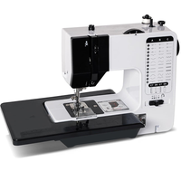 Machine à coudre électrique domestique pour débutants avec plateau d'extension, point de chaînette, cadre métallique à plat, lubrification automatique, personnalisable
