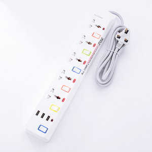 New Arrival USB <span class=keywords><strong>Power</strong></span> Strip cao cấp lâu dài chất lượng tốt 3 USB 2m đồng mở rộng ổ cắm EU Anh cho du lịch thân thiện <span class=keywords><strong>10A</strong></span> - Product Image 1