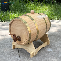 Baril à vin en bois de 50 L avec support, à l'intérieur du sac