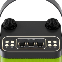 Speaker Portabel BKK 10W BT 5.3 dengan Lampu RGB, Stereo TWS, dan 2 Mikrofon untuk Karaoke