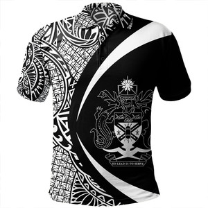 เสื้อโปโลสีธงลายเกาะโซโลมอนเสื้อโปโลมีลายแบบดั้งเดิมสำหรับผู้ชายเสื้อคอปกแขนสั้นแห้งเร็ว - Product Image 3