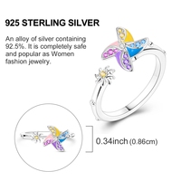 MULA Bague rotative personnalisée en argent 925 avec zircon, motif fleur, moulin à vent, cœur, design classique unique, bijoux romantiques et élégants, cadeau d'anniversaire