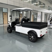 Chariot de golf électrique 72V 1-2 places avec benne en aluminium, pneus tout-terrain 14 pouces, certifié CE, benne basculante auto-déchargeante pour transport agricole