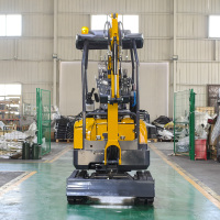 Mini-excavatrice sur chenilles de 0,8 à 6 tonnes pour usage domestique, avec accessoires d'excavation hydrauliques en option