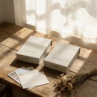 Grandes boîtes rigides en carton kraft avec poignée pour le rangement de fichiers A4, emballage de crème pour le visage écologique avec pelliculage mat