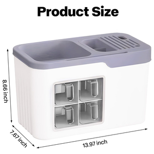 Inthetrend High Quality Rectangle <b>Plastic</b> PP Modern Kitchen Multifunctional Countertop Utensil Storage <b>Rack</b> Spice Organizer - Product Image 2
