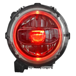 Nouveau projecteur <span class=keywords><strong>de</strong></span> phare Wrangler 2018-2021 avec diode électroluminescente DRL, cadre noir, lumière multicolore, 6000k tricolore, 12V universel, 10000 - Product Image 1