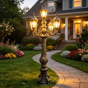 Lampes de jardin personnalisées de style européen, éclairage LED électrique de grande taille pour aménagement paysager, éclairage extérieur commercial et résidentiel - Product Image 6