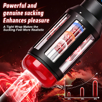 Masturbateur masculin, jouet sexuel pour adultes avec 9 modes de poussée et 9 modes de vibration, machine sexuelle mains libres avec écran LCD.
