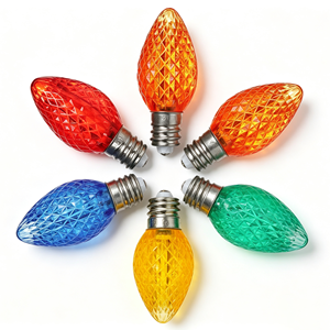 หลอดไฟ LED C7 สำหรับตกแต่งวันหยุด หลอดไฟ LED C7 สำหรับคริสต์มาส หลอดไฟทดแทน ยอดนิยม 0.5W E12 AC120V - Product Image 1