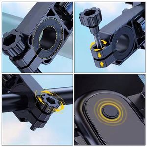 Support universel pour guidon de vélo, réglable, antichoc, pour téléphone portable, pour moto - Product Image 5